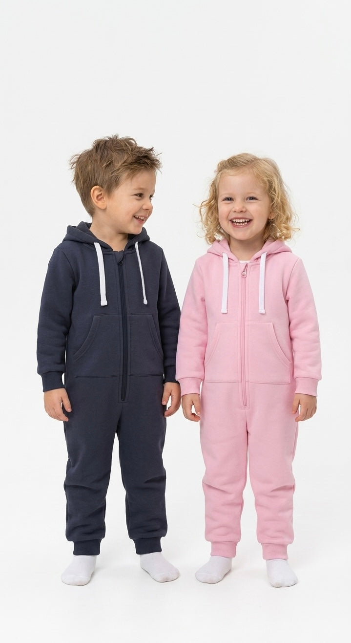 Children’s Fleece Jumpsuits with Hoodies 603101